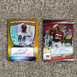 Rookie and Extra Point Signed Football Cards (2)